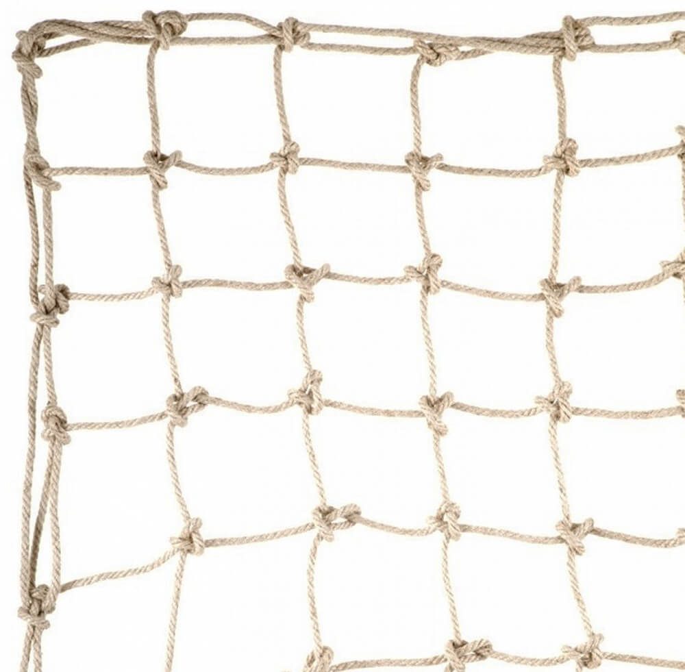 Rete Di Sicurezza In Corda Di Canapa Per Bambini – Maglia 10 Cm, Diametro Corda 10 Mm – Per Balconi, Scale, Case Sull'Albero E Parchi Gioco